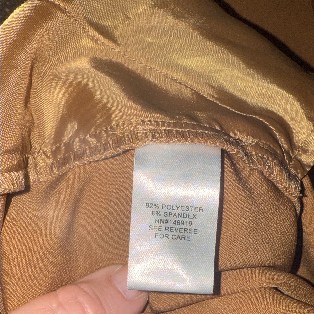 RACHEL Rachel Roy Women’s Tan Wide Leg Dress Pants - 12. T - Picture 6 of 7